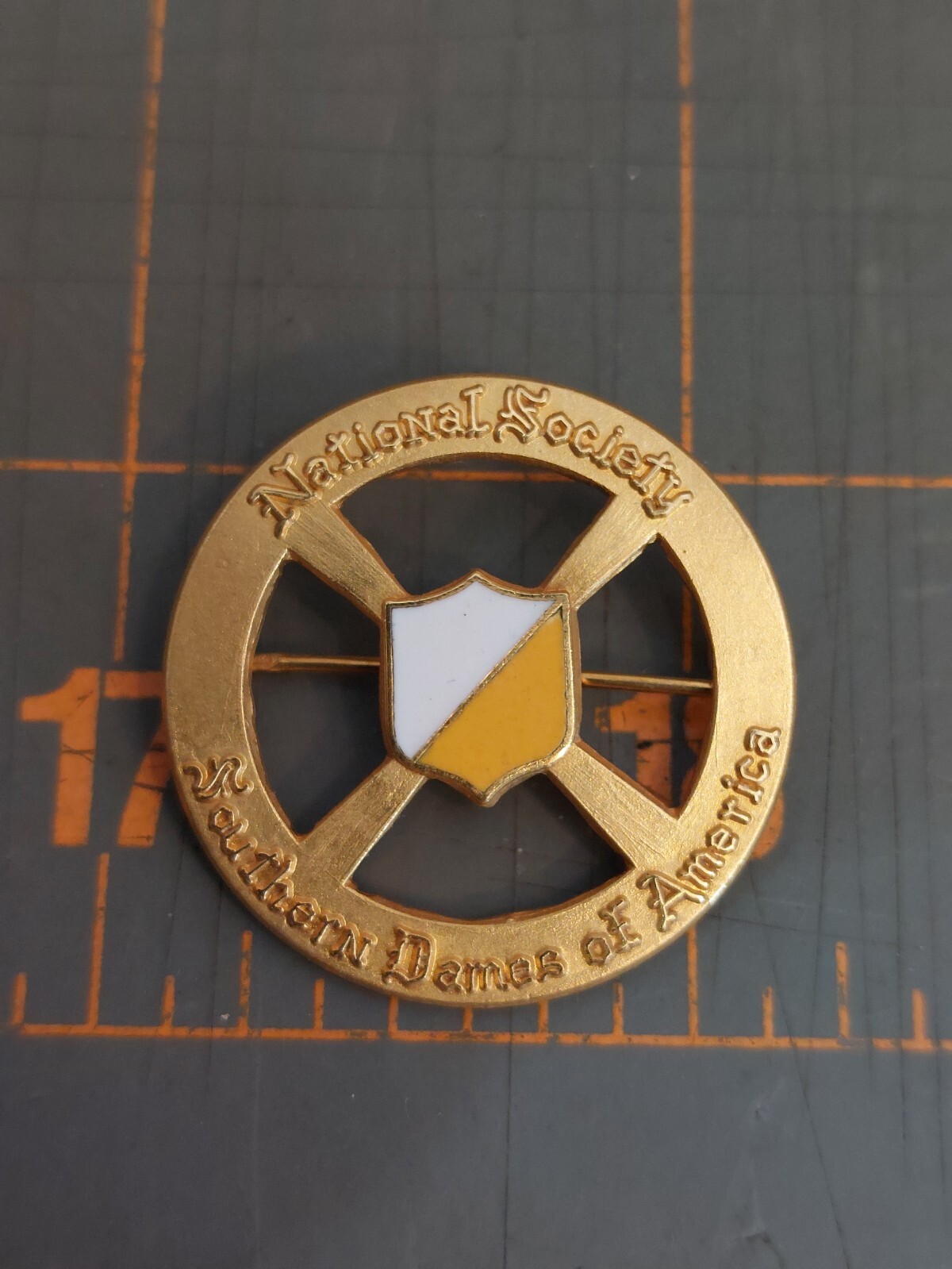 National Society Southern Dames of America Gold Filled Pin HCO | eBay