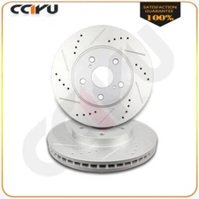 For IS250 Toyota Avalon Camry Sienna Solara Front Drilled & Slotted Brake Rotors