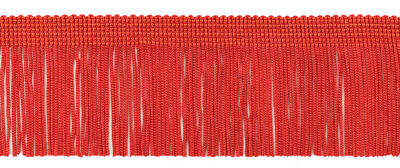 Chainette Fringe Trim 2 inch, Style CF02, Color# E6 Cherry Red[Sold By The Yard]