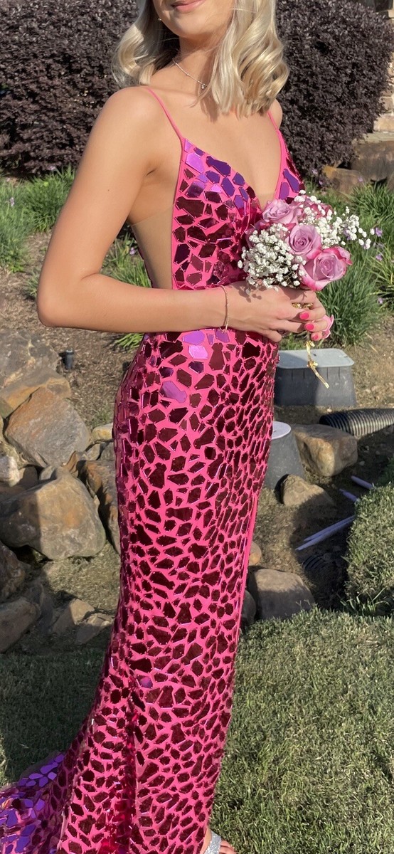 pink sequined Sophia Thomas prom dress size 0 | eBay