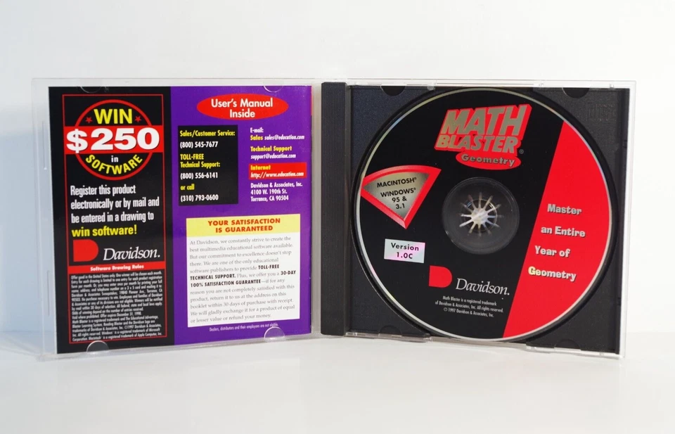 Math Blaster: Geometry (PC CD-ROM, 1996, Davidson & Associates) - VG! - Image 3 of 4