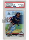 Ronald Acuna Jr 2017 Bowman Draft Chrome Refractor Auto PSA/DNA (Light Smear)