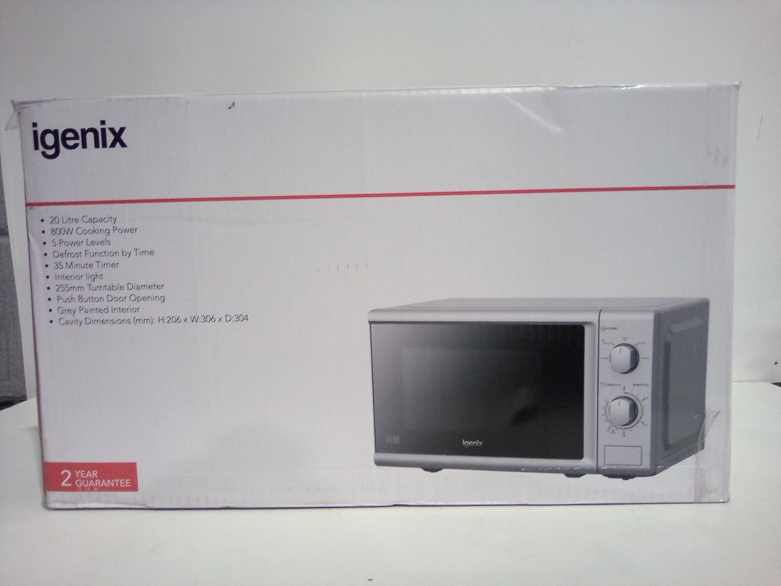 microwave 800w 20L igenix Silver igm0820s
Opens in a new window or tab