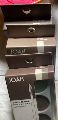Lot of 3 JOAH Brow Down Cheat Sheet Waterproof Eyebrow Kit Wax + Powder