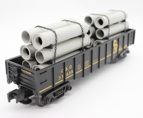 Góndola Atlas Industrial Rail 1003007 calibre O C&O con carga de tubería 33658 | Condition: Used