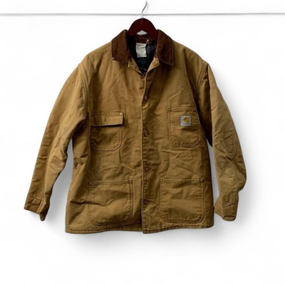 #ad Vintage 90s Carhartt x Chevrolet Chore Coat Blanket Lined Jacket $95.00