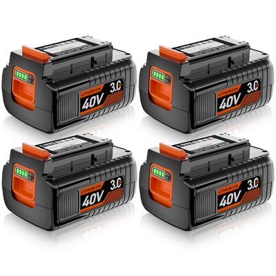 1-4PACK 40V 3.0Ah for Black Decker 40 Volt Max Lithium Battery LBXR36 LBX2040