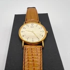 Men’s Seiko Quartz Watch vintage 7N00-7A49 with calfskin brown leather band