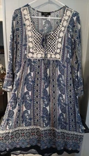 Naif Dress Womens Xl Anthropology Boho Floral Dress EASTER Spring SUMMER COOL