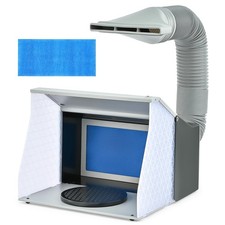 CO-Z Airbrush Spray Booth Dual Fans 18w & 4 LED Lights Folding Painting RRP £90