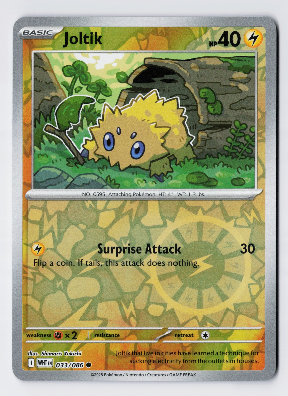 Joltik 033/086 - SV: White Flare Common Reverse Holo NM