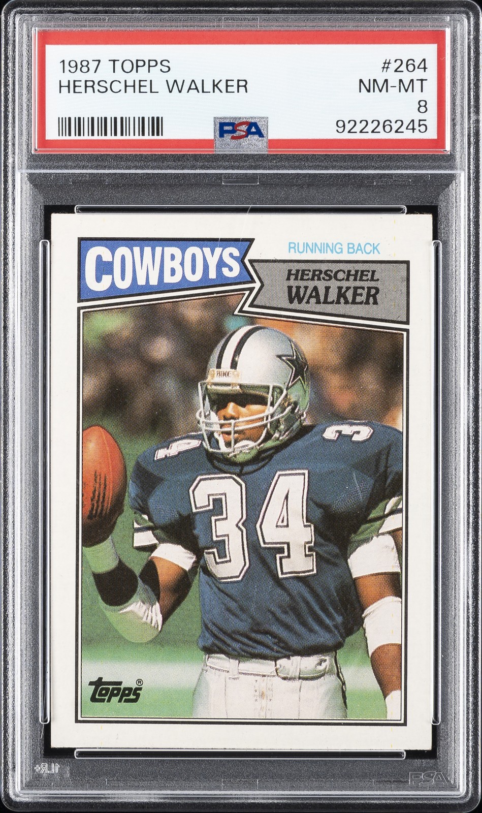 1987 TOPPS #264 HERSCHEL WALKER PSA 8