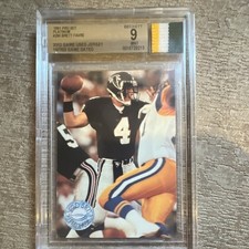 1991 Pro Set Platinum Brett Favre RC #290 Platinum Game Used Jersey BGS 9