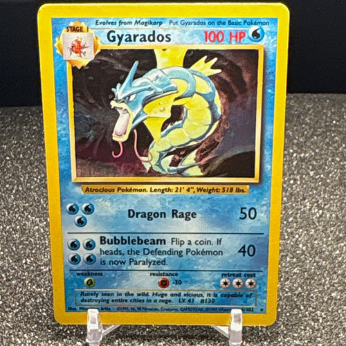 Pokemon WOTC Gyarados 6/102 Base Set Holo Rare Unlimited 1999 100 HP English