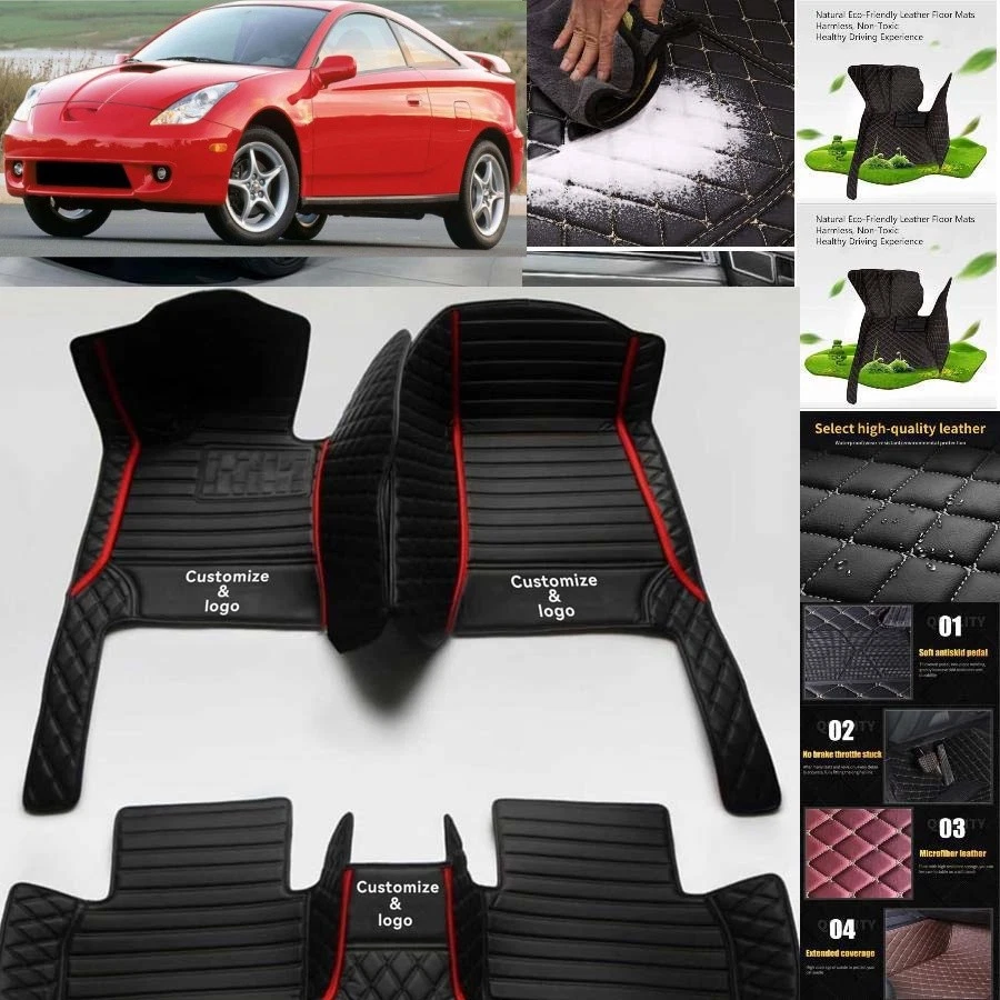 For Toyota Celica Car Floor Mats Carpets Cargo Liners Custom All Weather Foto 3 de 4