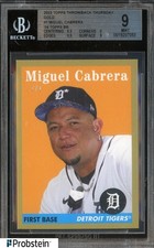 2023 Topps Throwback Thursday Gold #1 Miguel Cabrera Detroit Tigers 1/1 BGS 9