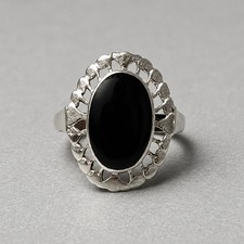 Onyx Ring aus 925 Silber