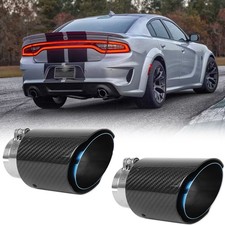 Carbon Fiber 2 2.5in 3.5 Outlet Exhaust Muffler Tip For Dodge Charger Sxt Rt