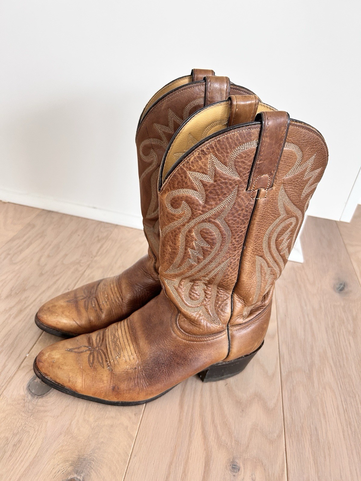 Vintage Nocona USA Western Cowboy Boots 7.5D Leat… - image 2