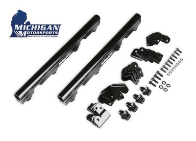 Holley EFI Billet Fuel Rail Kit for LS Truck Intake Black Anodized   P/N 534-244