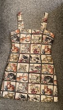 Cider Cat Lover Overall Dress Size M Jumper Tapestry Cottagecore Whimsy