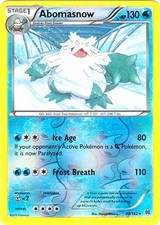 Abomasnow 40/162 Rare BREAKthrough Pokemon Reverse Holo Heavily Played