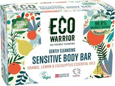 Eco Warrior Sensitive Body Soap Bar | Vegan, Cruelty Free, Natural, eco friendly
