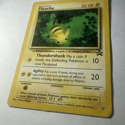 Pikachu #27 Black Star Promo 2000 Pokémon TCG Card – Vintage | eBay