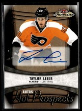 2015-16 Fleer Showcase auto Taylor Leier Rookie #135
