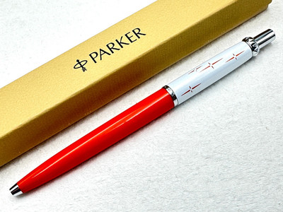 UNCOMMON VINTAGE 1960s PARKER COMPACT TIARA LADIES ORANGE JOTTER BALLPOINT PEN