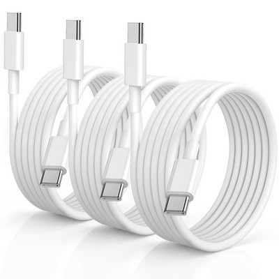 3er Pack 2M USB-C auf USB-C 60W Schnell Ladekabel für iPhone 17 16 15 Samsung