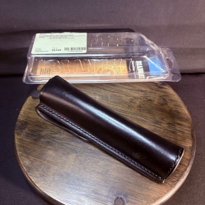 Bianchi Baton Holder 32A For 26'' Expandable Plain Black Leather 2.25'' Loop