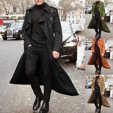 Ästhetischer Herren Loose Fit Vintage Wintermantel Stylisch Lang Trenchcoats