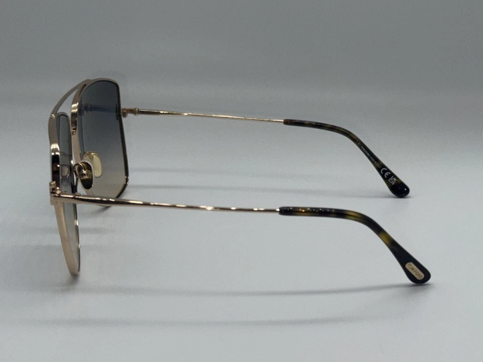 НОВЫЙ TOM FORD TF 838 28W БЛЕСТЯЩИЙ РОЗОВОЕ ЗОЛОТО ПОДЛИННЫЙ СОЛНЦЕЗАЩИТНЫЕ ОЧКИ ОПРАВЫ 61-14 - Изображение 3 из 4