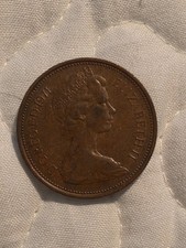 1971 New Pence 2P Elizabeth II, D.G.REG.F.D Rare England Coin First Edition