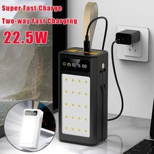 50000mAh Power Bank External Battery Pack 22.5W Fast Charging With Flashlight