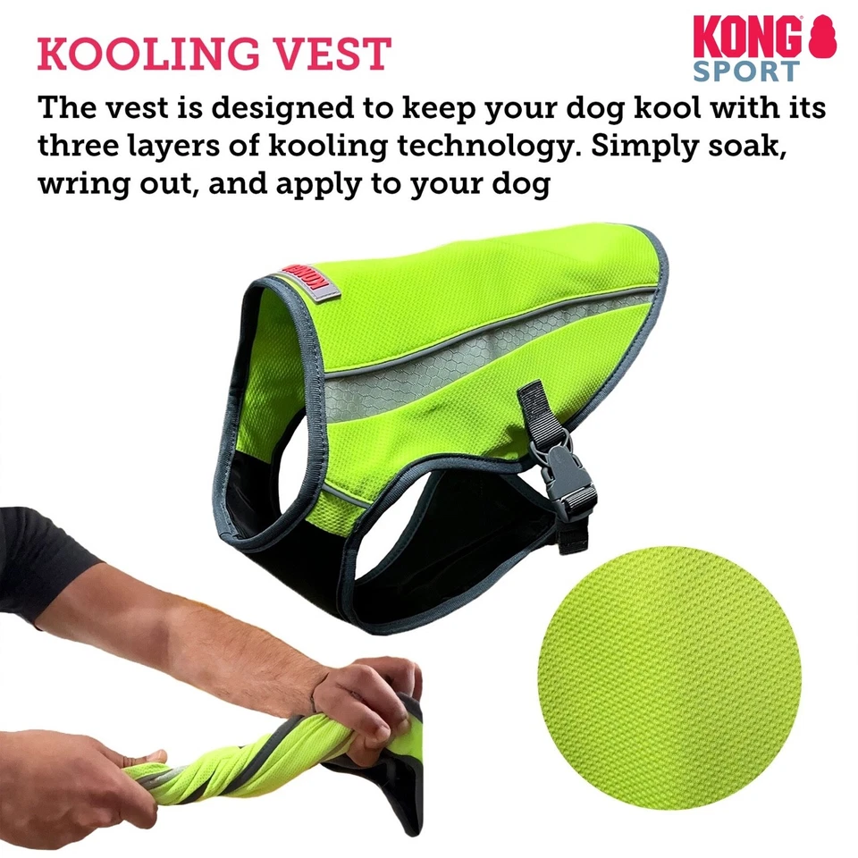 Kong Cooling Dog Vest Adjustable Reflective Breathable Harness Protective Jacket - Image 3 of 4