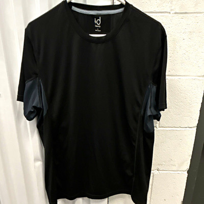 ID Ideology Men's Crew Neck Short Sleeve Breathable Athletic Fit Tee Black M