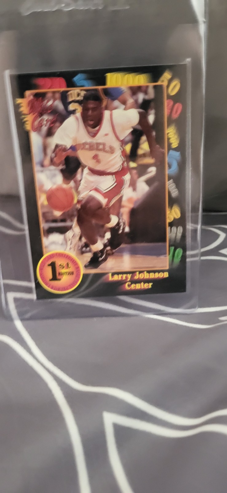 Wild Card 1992 Collegiate Larry Johnson #24 UNLV Rebels NCAA Basketball 1st Ed