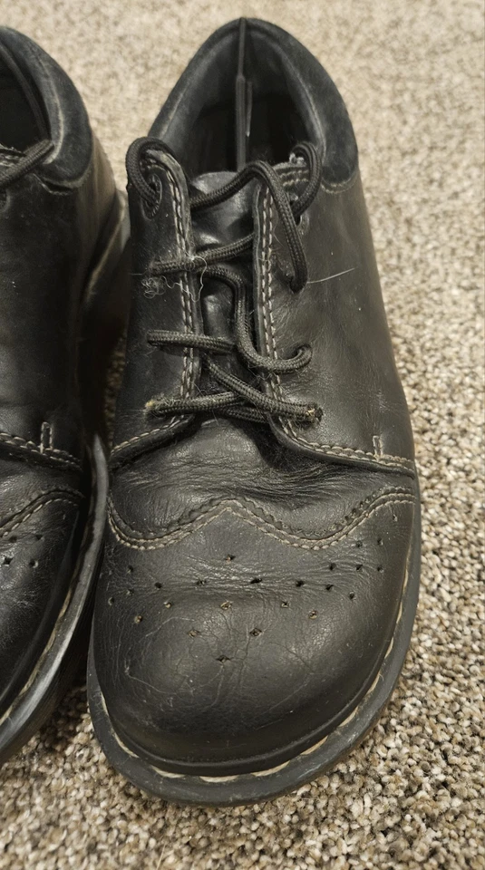 Oxford de plataforma de cuero negro con puntera gruesa Dr Martens vintage y2k. Mujer 8 Foto 2 de 4