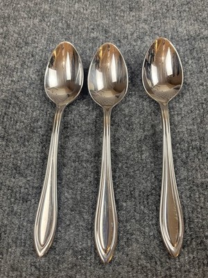 Lenox SCULPT Stainless 3 Soup Table Spoons Glossy 18/10 Flatware