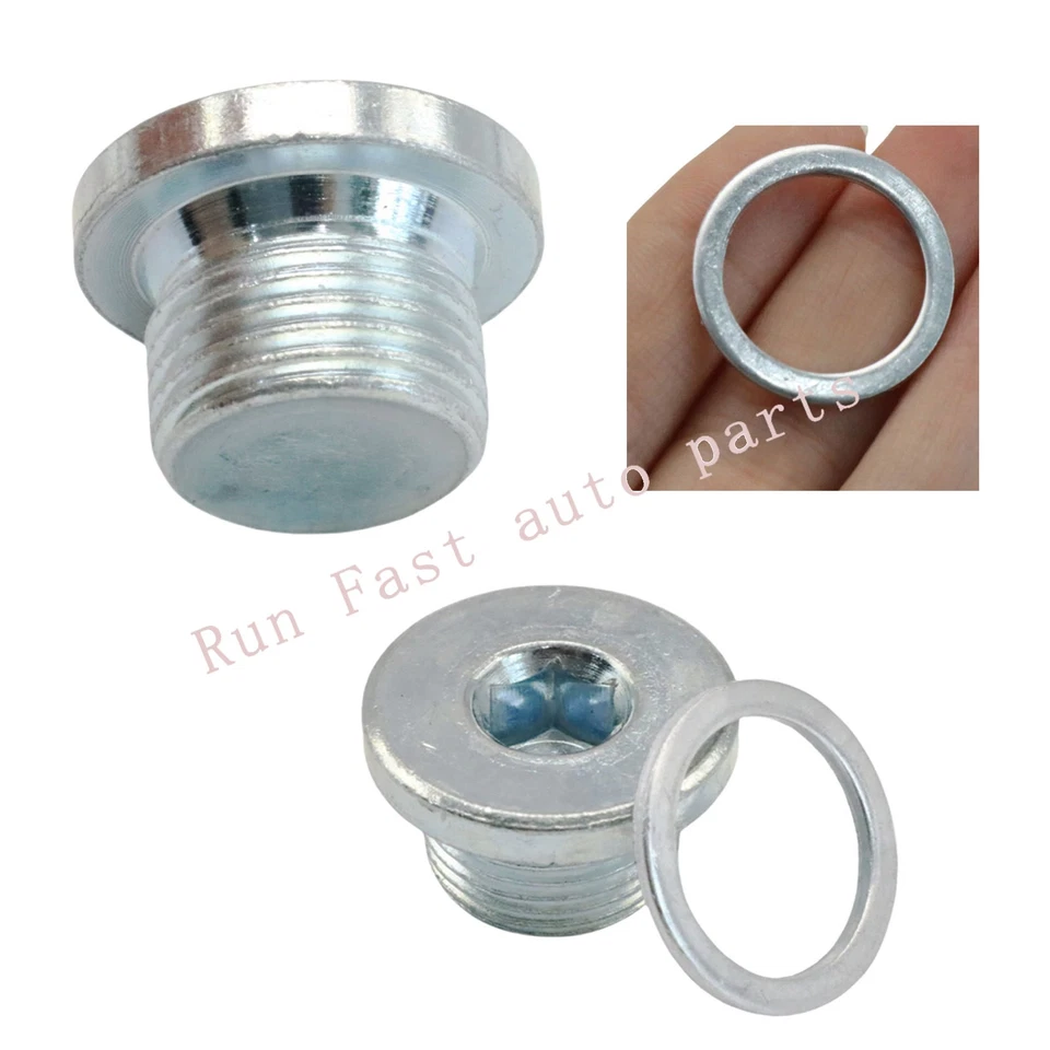 Juego de 2 tapones y juntas de tornillo para cárter de aceite nuevos para Porsche Cayenne Panamera 718 EE. UU. Foto 4 de 4