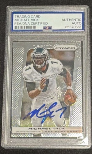 Michael Vick Signed 2013 Panini Prizm Card #165 PSA/DNA