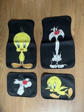 4pcs Set Looney Tunes Car Floor Mats Cartoon Theme Carpet Mat Uk Tweety Pie