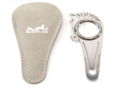 HERMES Horse Clip Loupe Magnifying glass Bookmark Sterling Silver