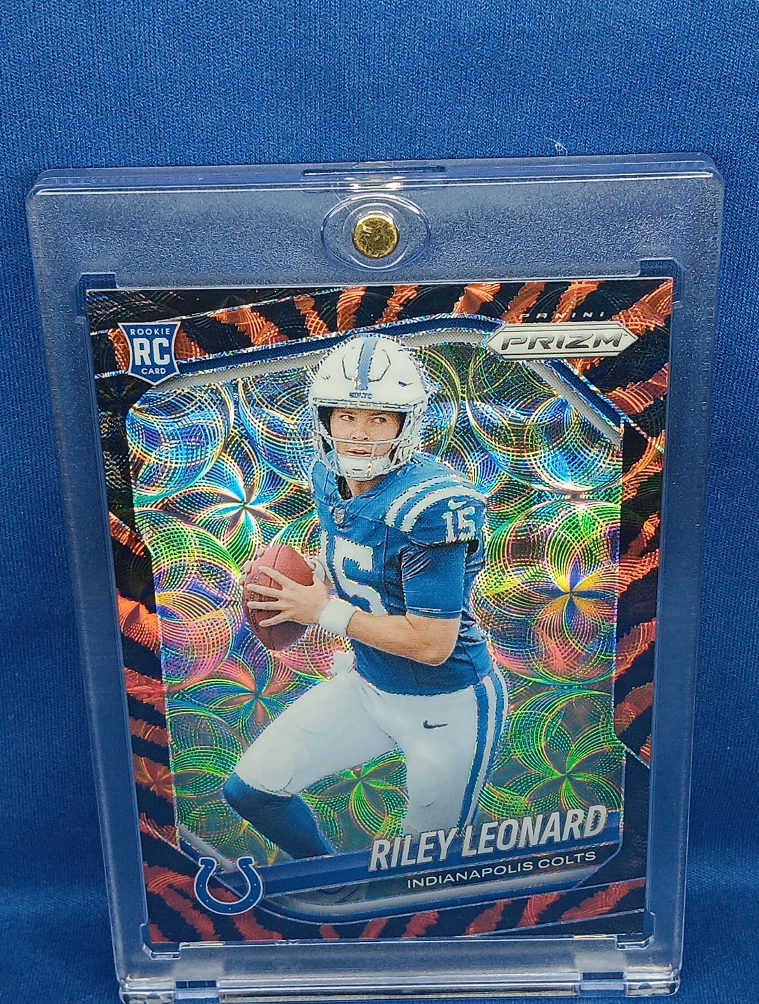 2025 Panini Prizm Riley Leonard RC Choice Tiger Stripe Rookie #342 Colts