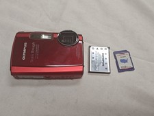 Olympus Stylus Tough-3000 12MP 3.6x Zoom Red Camera w/ SD, Battery Free S/H