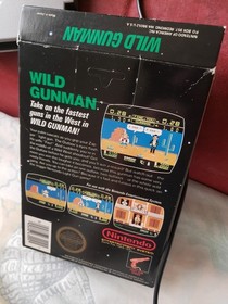 Pistola Wild Gunman Nintendo NES CIB Completa Hangtab 5 Tornillos Caja Negra NTSC Atari