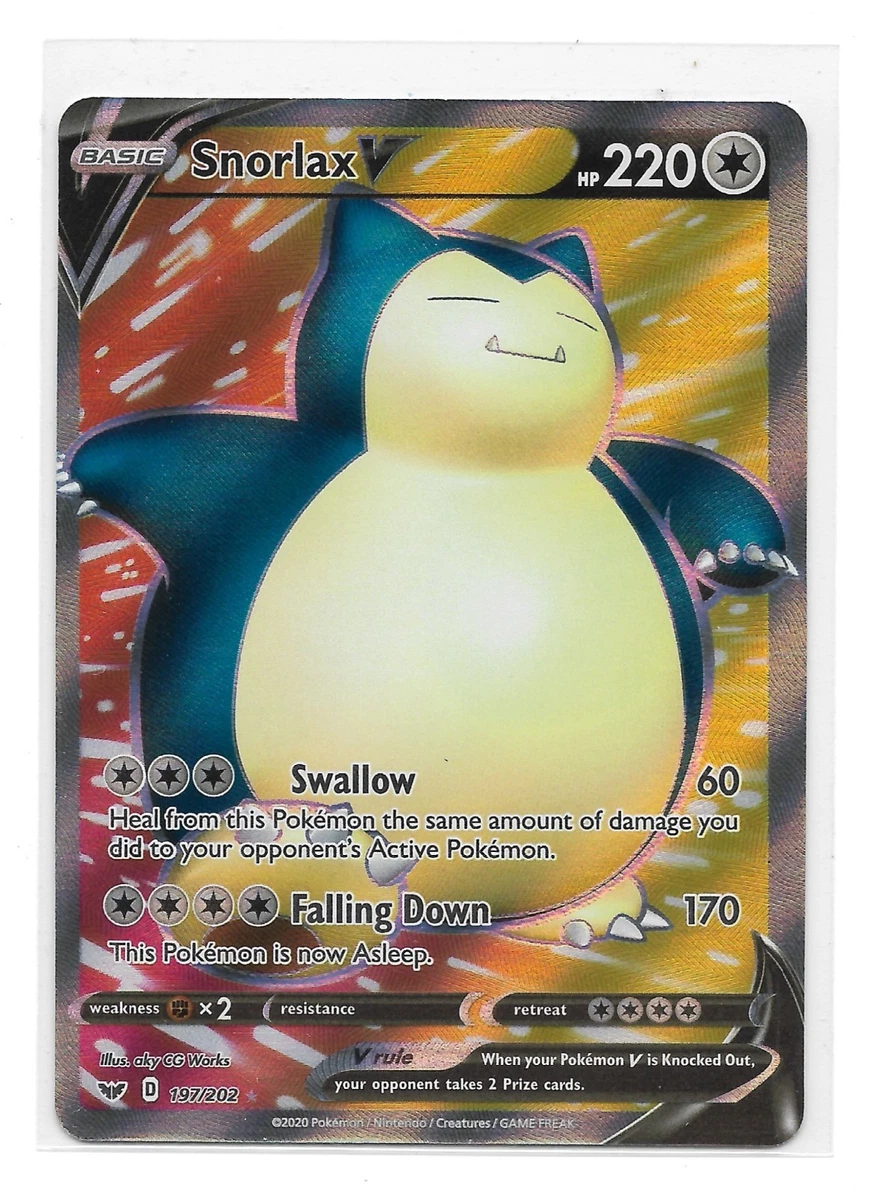 Snorlax V Pokémon TCG Cards for sale | eBay