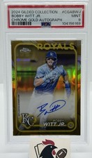 2024 Topps Gilded Collection Bobby Witt Jr. Chrome Auto Gold #10/50 PSA 9 CGABWJ